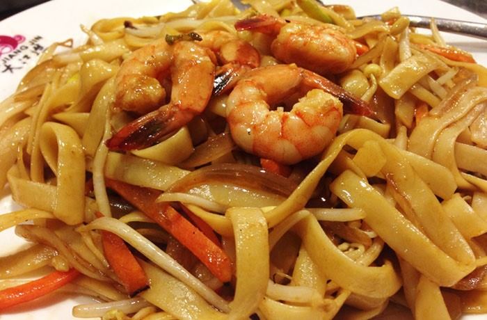 tallarines gambas